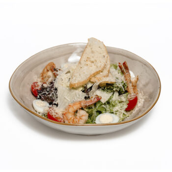 Салат  цезар з креветками